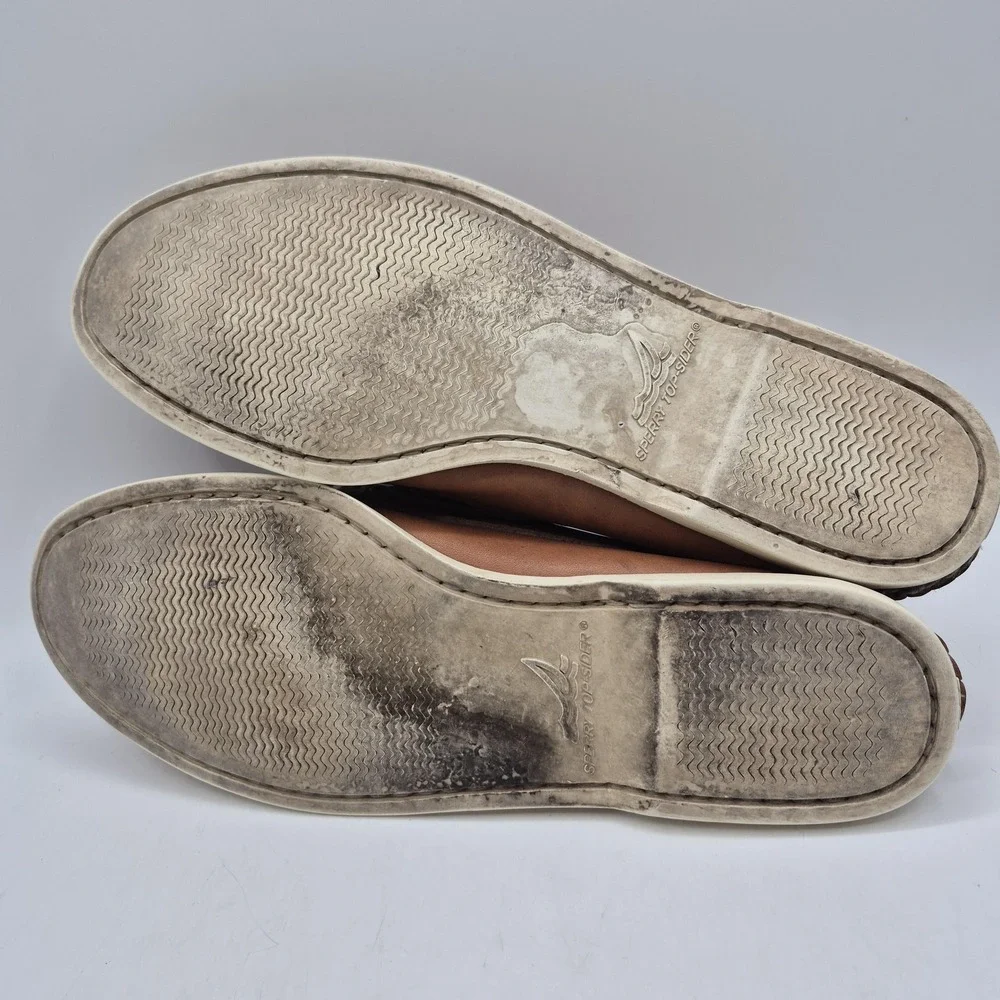 Sperry Top-Sider Shoes Mens Size 11.5 Brown Leather Boat Deck Casual Moc‎ Toe